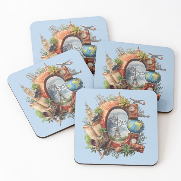Item preview, Adventure Awaits – Vintage Travel Letter C Monogram | Wanderlust Globe & Airplane Design for Explorers and Dreamers designed and sold by AmenAlways.