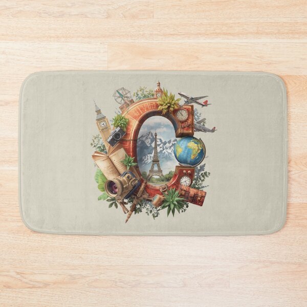 Item preview, Adventure Awaits – Vintage Travel Letter C Monogram | Wanderlust Globe & Airplane Design for Explorers and Dreamers designed and sold by AmenAlways.