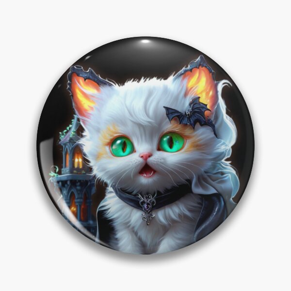 Item preview, Calico Vampire Kitten & Haunted Tower designed and sold by CamillaCreation.