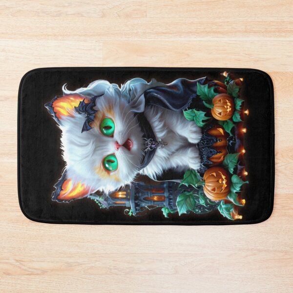 Item preview, Calico Vampire Kitten & Haunted Tower designed and sold by CamillaCreation.