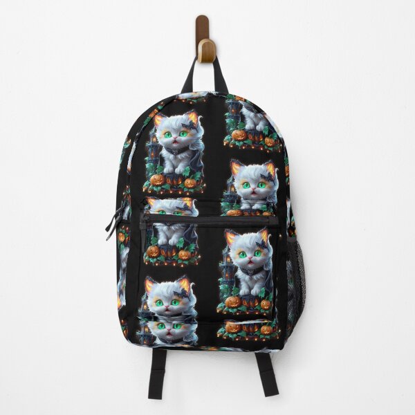Item preview, Calico Vampire Kitten & Haunted Tower designed and sold by CamillaCreation.