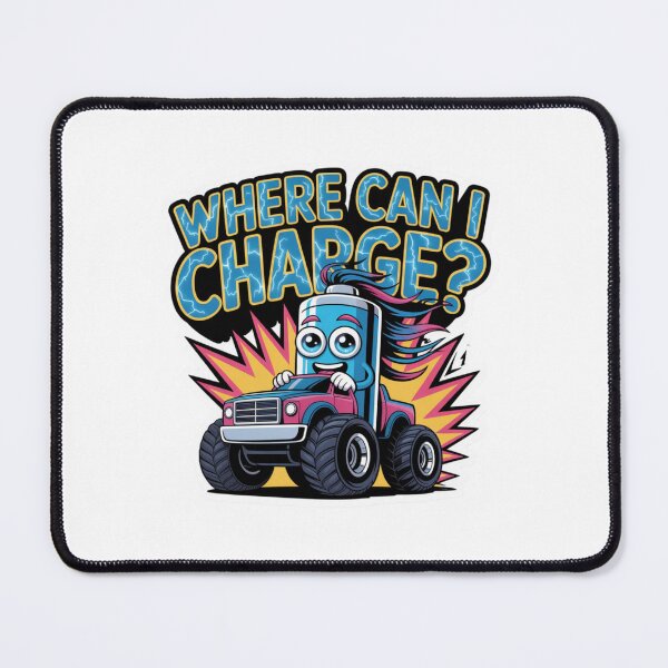 Item preview, Electric Battery Monstertruck – Funny Cartoon Sticker designed and sold by Imaginarium of Chaos falcon88 .