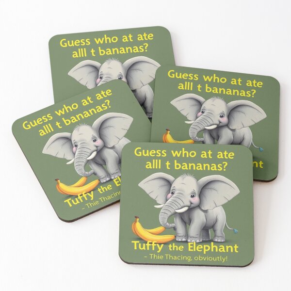 Item preview, Guess who ate all the bananas? Tuffy the Elephant, obviously designed and sold by SSMC DREAM DESIGN.