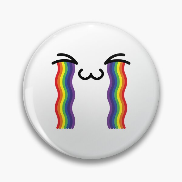 Item preview, Cute kawaii uwu crying rainbow face designed and sold by BlushyPrint.
