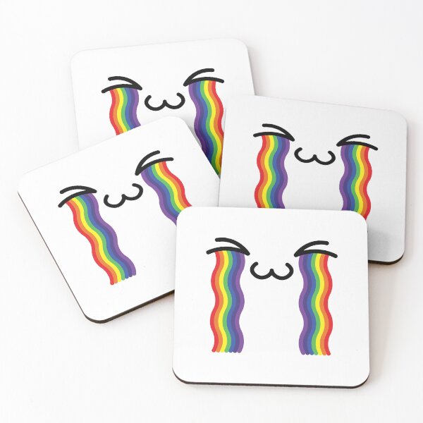 Item preview, Cute kawaii uwu crying rainbow face designed and sold by BlushyPrint.