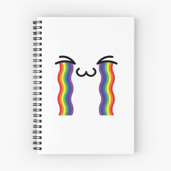 Item preview, Cute kawaii uwu crying rainbow face designed and sold by BlushyPrint.