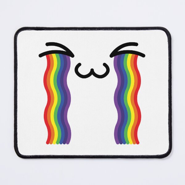 Item preview, Cute kawaii uwu crying rainbow face designed and sold by BlushyPrint.
