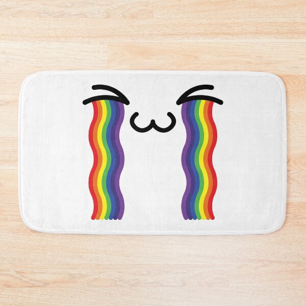 Item preview, Cute kawaii uwu crying rainbow face designed and sold by BlushyPrint.