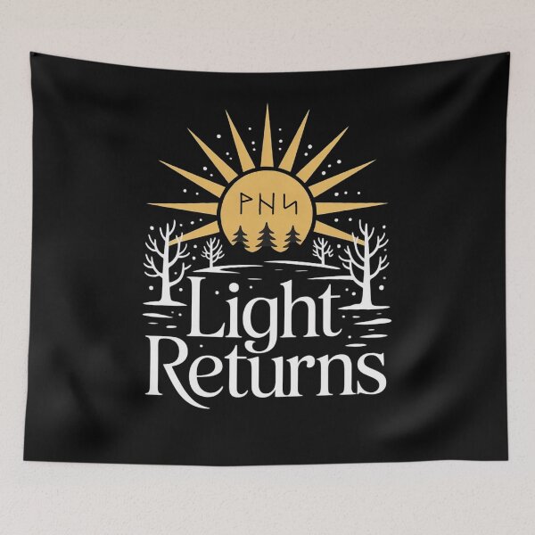 Item preview, Light Returns – Witchcore Sun & Winter Forest | Magical Winter Solstice Design designed and sold by WikaKowalczyk.
