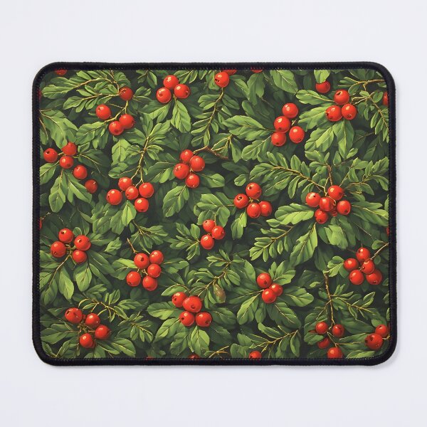 Item preview, Festive Christmas Holly Leaves Joyeux Noel Holiday Foliage Red and Green designed and sold by LeafPrints.