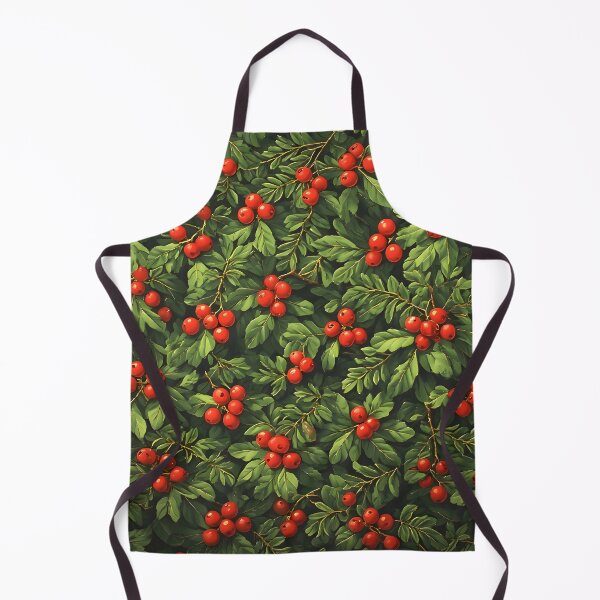 Item preview, Festive Christmas Holly Leaves Joyeux Noel Holiday Foliage Red and Green designed and sold by LeafPrints.