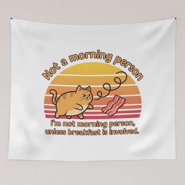 Item preview, Grumpy Cat Charges for Bacon Breakfast designed and sold by Silent Watch Threads..