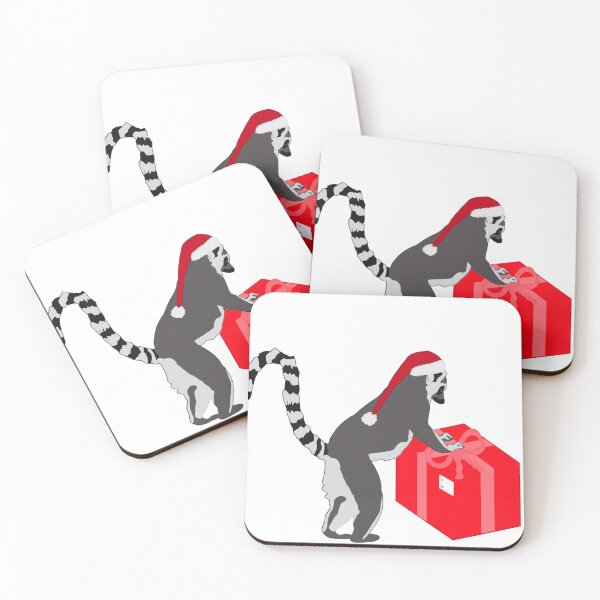 Item preview, Christmas Ring-Tailed Lemur Wrapping Gifts  designed and sold by cherrynat1.