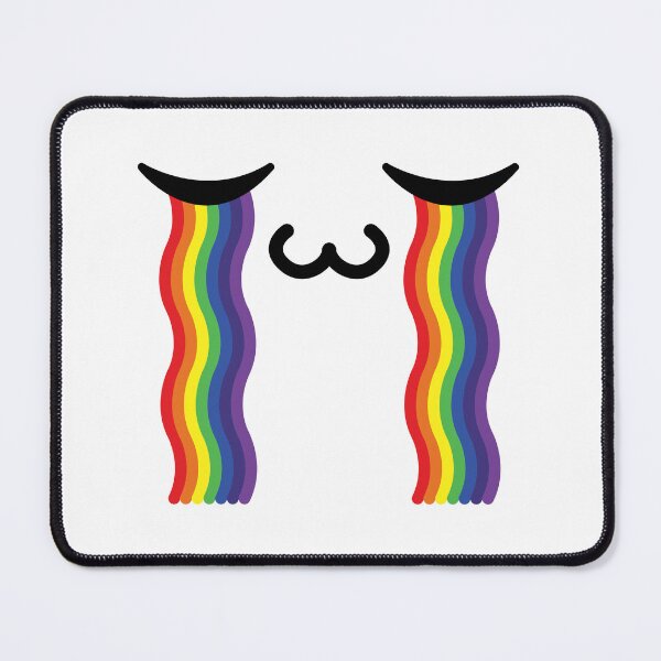 Item preview, Adorable kawaii uwu crying rainbow face designed and sold by BlushyPrint.