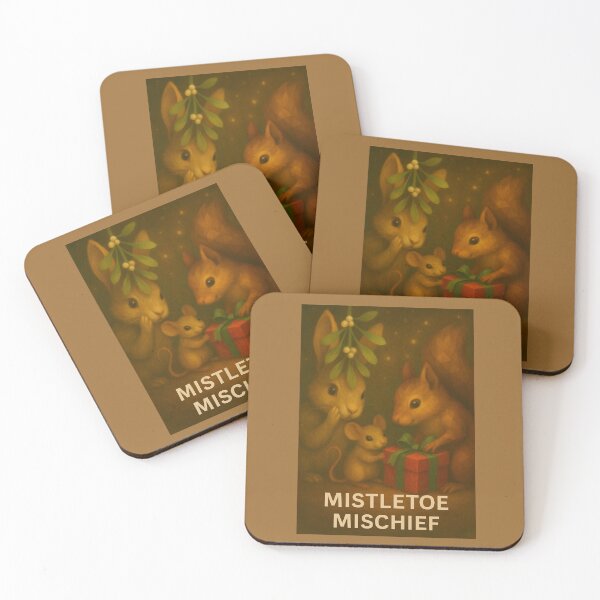 Item preview, Mistletoe Mischief – Festive Woodland Christmas Animals designed and sold by GeoWild Designs.
