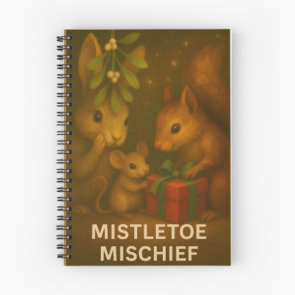 Item preview, Mistletoe Mischief – Festive Woodland Christmas Animals designed and sold by GeoWild Designs.