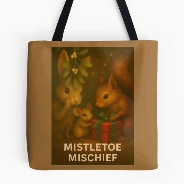 Item preview, Mistletoe Mischief – Festive Woodland Christmas Animals designed and sold by GeoWild Designs.