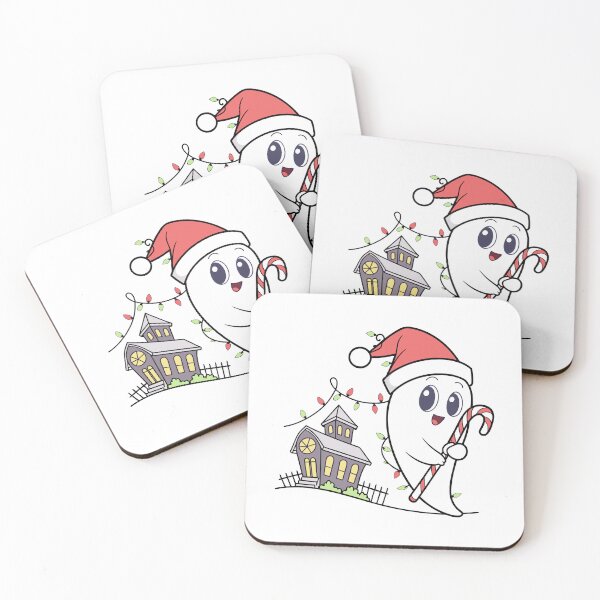 Item preview, Cute Ghost Christmas Candy Cane Holiday T Shirt Design designed and sold by HaweeWear.