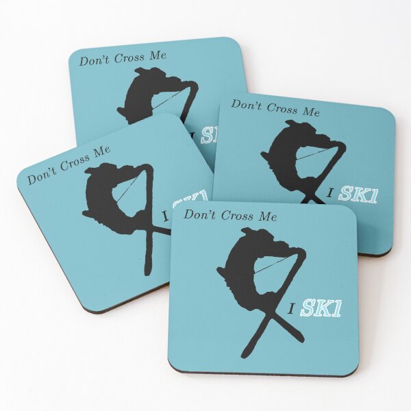 Item preview, Winter Sports Pun – I Ski Iron Cross Design designed and sold by Long Family Gifts.