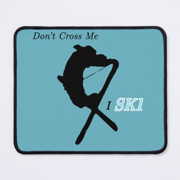 Item preview, Winter Sports Pun – I Ski Iron Cross Design designed and sold by Long Family Gifts.