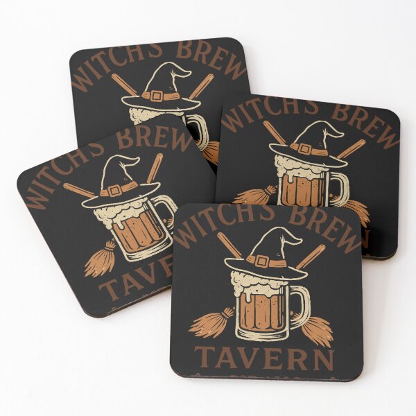 Item preview, Witch’s Brew Tavern Vintage Halloween T-Shirt – Retro Witch Hat Beer Mug Design designed and sold by Legacy Pulp Studio.