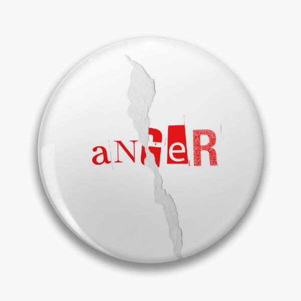 Item preview, Red "Anger" Text on Torn Paper designed and sold by eslovable.