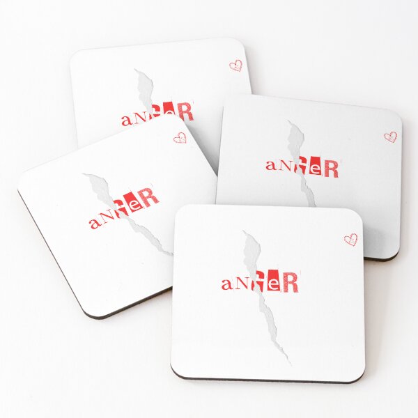 Item preview, Red "Anger" Text on Torn Paper designed and sold by eslovable.