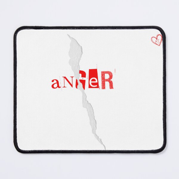 Item preview, Red "Anger" Text on Torn Paper designed and sold by eslovable.
