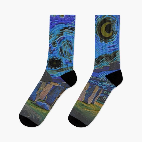 Item preview, stonehenge starry night dark abstract colorful design designed and sold by SmashingDeals.