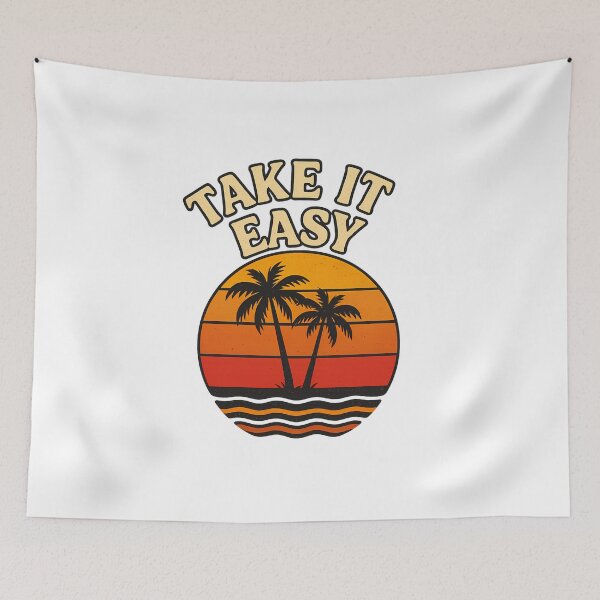 Item preview, Take It Easy Sunset Palms designed and sold by PairfectThreads.