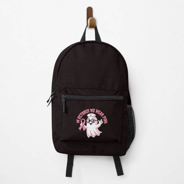 Item preview, In October We Wear Pink Nurse Ghost Halloween 2025 designed and sold by Redgiant87x.