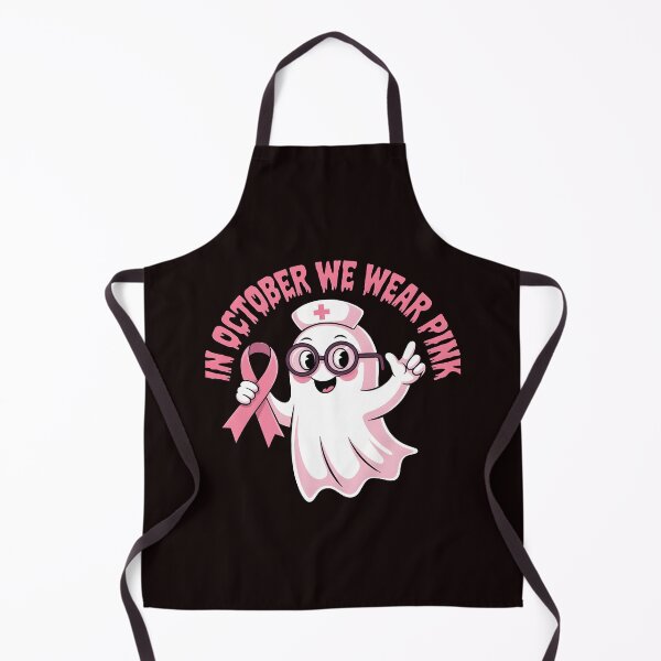 Item preview, In October We Wear Pink Nurse Ghost Halloween 2025 designed and sold by Redgiant87x.