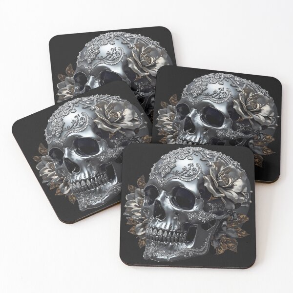 Item preview, Elegant Skull and Flowers designed and sold by SweetRossel.