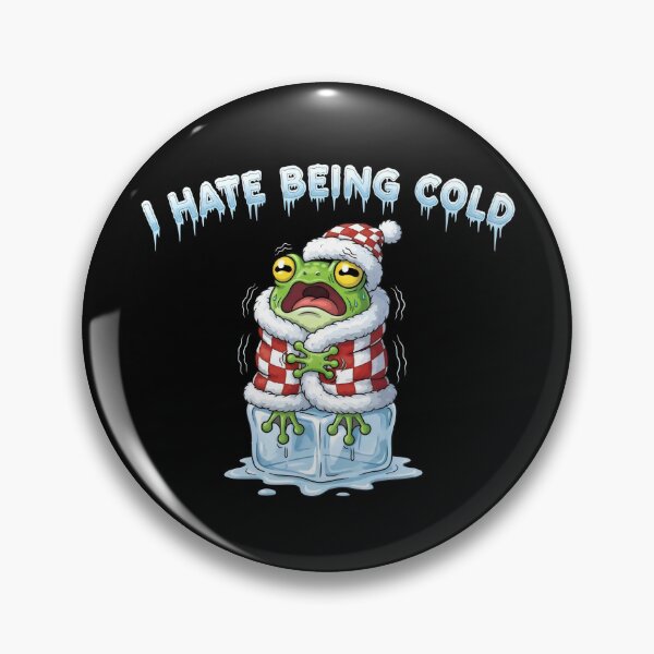 Item preview, “I Hate Being Cold” Shivering Frog Design – Gift for Winter Lovers designed and sold by Luminari Creations.