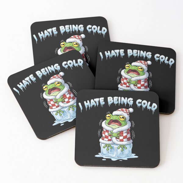 Item preview, “I Hate Being Cold” Shivering Frog Design – Gift for Winter Lovers designed and sold by Luminari Creations.