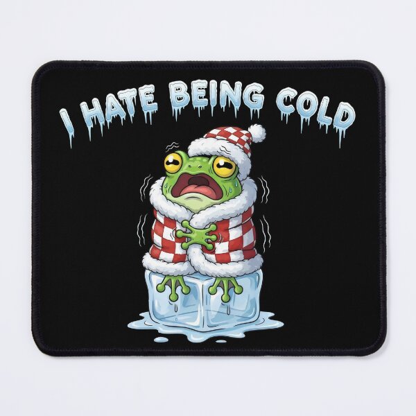 Item preview, “I Hate Being Cold” Shivering Frog Design – Gift for Winter Lovers designed and sold by Luminari Creations.