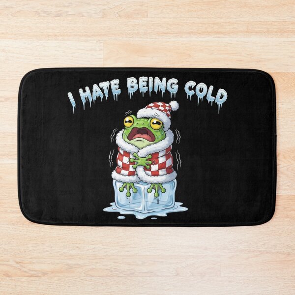 Item preview, “I Hate Being Cold” Shivering Frog Design – Gift for Winter Lovers designed and sold by Luminari Creations.