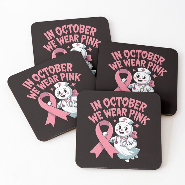 Item preview, In October We Wear Pink Nurse Ghost Halloween 2025 designed and sold by Redgiant87x.