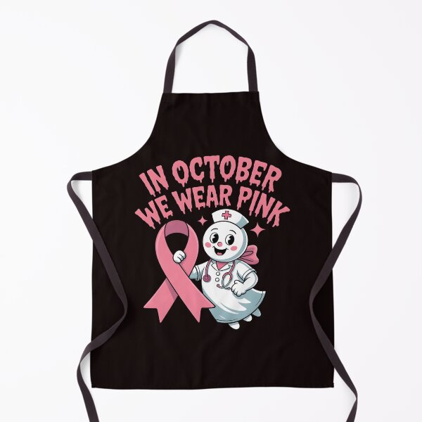 Item preview, In October We Wear Pink Nurse Ghost Halloween 2025 designed and sold by Redgiant87x.