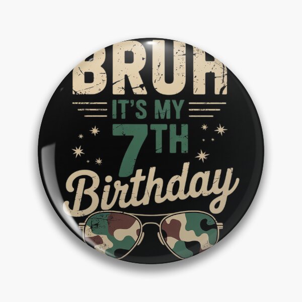 Item preview, Bruh It's My 7th Birthday 7 Year Old Camo Sunglasses  designed and sold by KonstanKoraner.