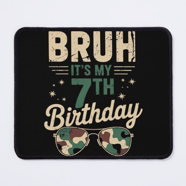 Item preview, Bruh It's My 7th Birthday 7 Year Old Camo Sunglasses designed and sold by KonstanKoraner.