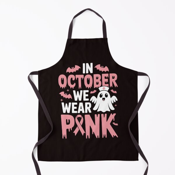 Item preview, In October We Wear Pink Nurse Ghost Halloween 2025 designed and sold by Redgiant87x.