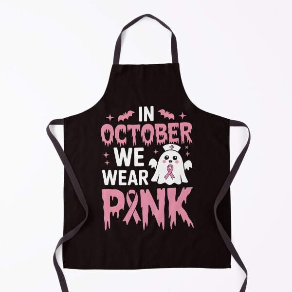 Item preview, In October We Wear Pink Nurse Ghost Halloween 2025 designed and sold by Redgiant87x.