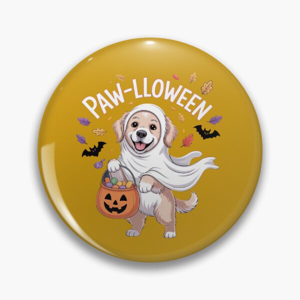 Item preview, Perro fantasma lindo de dibujos animados de Halloween designed and sold by Inkspaced.