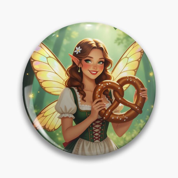 Item preview, Fae of Pretzels – Bavarian Forest Fairy designed and sold by EmeraldeaArt.