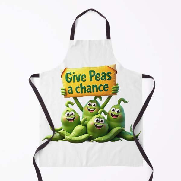 Item preview, Funny Peas Cartoon "Give Peas a Chance" Pun Design. designed and sold by The-T-In-Retro.