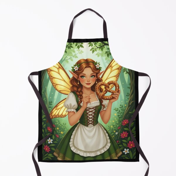 Item preview, Pretzel Fae in the Enchanted Forest – Bavarian Butterfly Fairy designed and sold by EmeraldeaArt.
