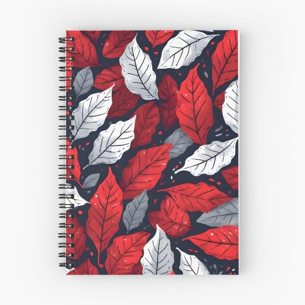 Item preview, Festive Christmas Leaf Print Joyeux Noel Holiday Foliage Red and Silver designed and sold by LeafPrints.