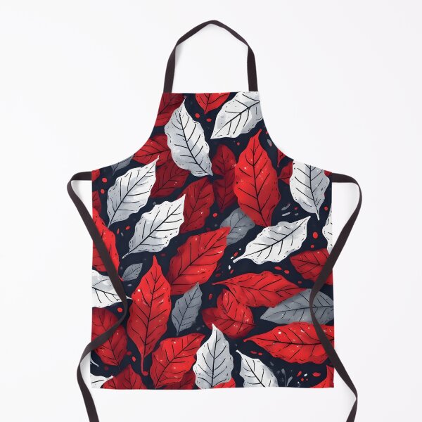 Item preview, Festive Christmas Leaf Print Joyeux Noel Holiday Foliage Red and Silver designed and sold by LeafPrints.