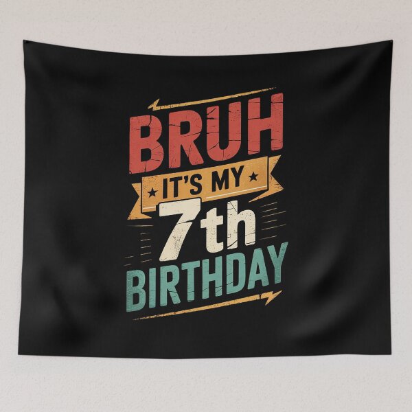 Item preview, Bruh It's My 7th Birthday 7th Year Old 7 Birthday  designed and sold by KonstanKoraner.
